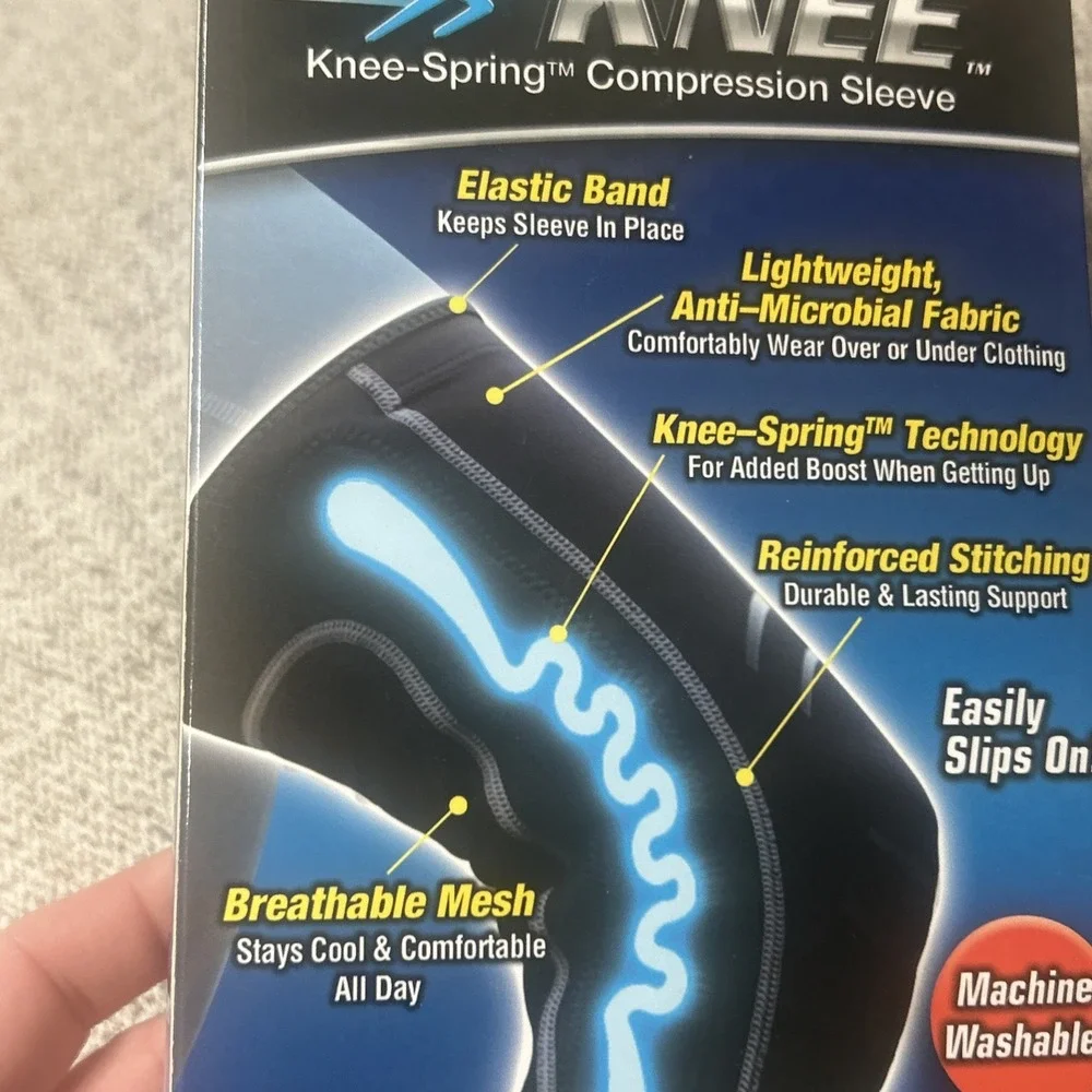 NIB POWER KNEE Knee Spring Compression Sleeve Size XXL Instant Knee Support